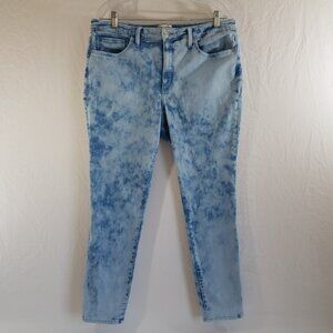 Universal Thread High Rise Skinny Jeans Ankle SIZE 16 Stretch Bleached Light Med
